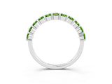 White gold Round Peridot Half-Eternity Prong-Set Band_9