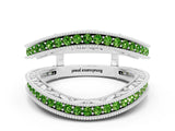 White gold Round Peridot Milgrain Eternity Band with Channel Setting_18