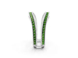 White gold Round Peridot Milgrain Eternity Band with Channel Setting_20