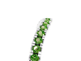 White gold Round Peridot Pavé Curved Band with Shared Prong Setting_11
