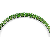 White gold Round Peridot Pavé Eternity Band with Shared Prong Setting_10