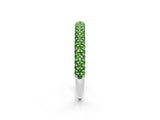 White gold Round Peridot Pavé Eternity Band with Shared Prong Setting_8