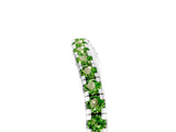 White gold Round Peridot Pavé Half Eternity Band with Shared Prong Setting_11
