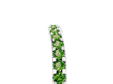 White gold Round Peridot Pavé Set Curved Wedding Band_15