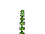 White gold Round Peridot Pavé Set Eternity Band with Micro Prong Setting_11