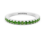 White gold Round Peridot Pavé Set Eternity Band with Micro Prong Setting_6