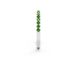 White gold Round Peridot Pavé Set Eternity Band with Micro Prong Setting_8