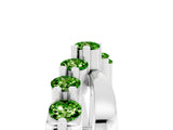 White gold Round Peridot Prong-Set Crossover Band_11