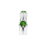 White gold Round Peridot Prong Set Milgrain Eternity Band_11