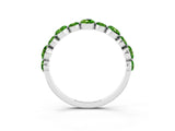White gold Round Peridot Scalloped Prong Set Eternity Band_21