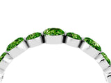 White gold Round Peridot Scalloped Prong Set Eternity Band_22
