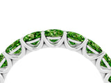 White gold Round Peridot Shared Prong Eternity Band_10