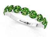 White gold Round Peridot Shared Prong Eternity Band_7