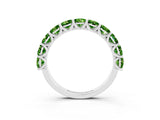 White gold Round Peridot Shared Prong Eternity Band_9