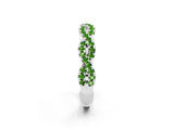 White gold Round Peridot Twisted Eternity Band with Pavé and Shared Prong Setting_20