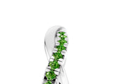 White gold Round Peridot Twisted Infinity Band with Prong Setting_11