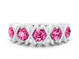 White gold Round Pink Sapphire Channel Set Band with X-Prong Detail_6