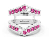 White gold Round Pink Sapphire Channel-Set Chevron Band_18