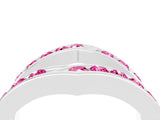 White gold Round Pink Sapphire Channel-Set Chevron Band_22