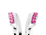 White gold Round Pink Sapphire Chevron Contour Band with Prong Setting_23