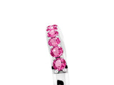 White gold Round Pink Sapphire Curved Wedding Band with Channel Setting_23