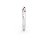 White gold Round Pink Sapphire Flush-Set Comfort Fit Band_20