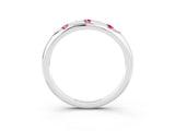 White gold Round Pink Sapphire Flush-Set Comfort Fit Band_21