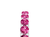 White gold Round Pink Sapphire Half Eternity Band with Classic Prong Setting_23