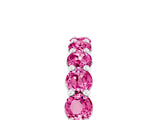 White gold Round Pink Sapphire Half Eternity Band with Prong Setting_23