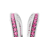 White gold Round Pink Sapphire Milgrain Eternity Band with Channel Setting_23
