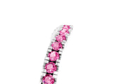 White gold Round Pink Sapphire Pavé Curved Band with Shared Prong Setting_23