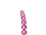 White gold Round Pink Sapphire Pavé Curved Wedding Band_27