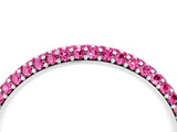 White gold Round Pink Sapphire Pavé Eternity Band with Shared Prong Setting_22