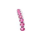 White gold Round Pink Sapphire Pavé Half Eternity Band with Shared Prong Setting_23