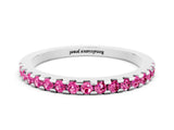White gold Round Pink Sapphire Pavé Set Eternity Band with Micro Prong Setting_18