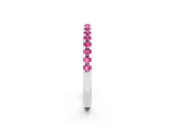 White gold Round Pink Sapphire Pavé Set Eternity Band with Micro Prong Setting_20