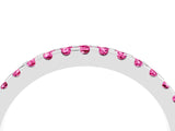 White gold Round Pink Sapphire Pavé Set Eternity Band with Micro Prong Setting_22