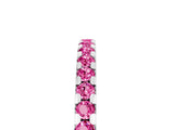 White gold Round Pink Sapphire Pavé Set Eternity Band with Micro Prong Setting_23