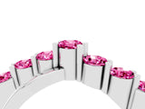 White gold Round Pink Sapphire Prong-Set Crossover Band_10