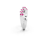 White gold Round Pink Sapphire Prong-Set Crossover Band_8