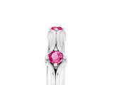 White gold Round Pink Sapphire Prong Set Milgrain Eternity Band_11