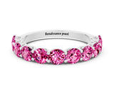 White gold Round Pink Sapphire Shared Prong Eternity Band_6