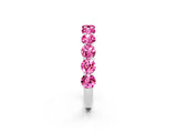 White gold Round Pink Sapphire Shared Prong Eternity Band_8