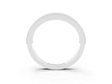 White gold Round Pink Sapphire Twist Milgrain Band with Bezel Setting_3