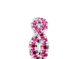 White gold Round Pink Sapphire Twisted Eternity Band with Pavé and Shared Prong Setting_23