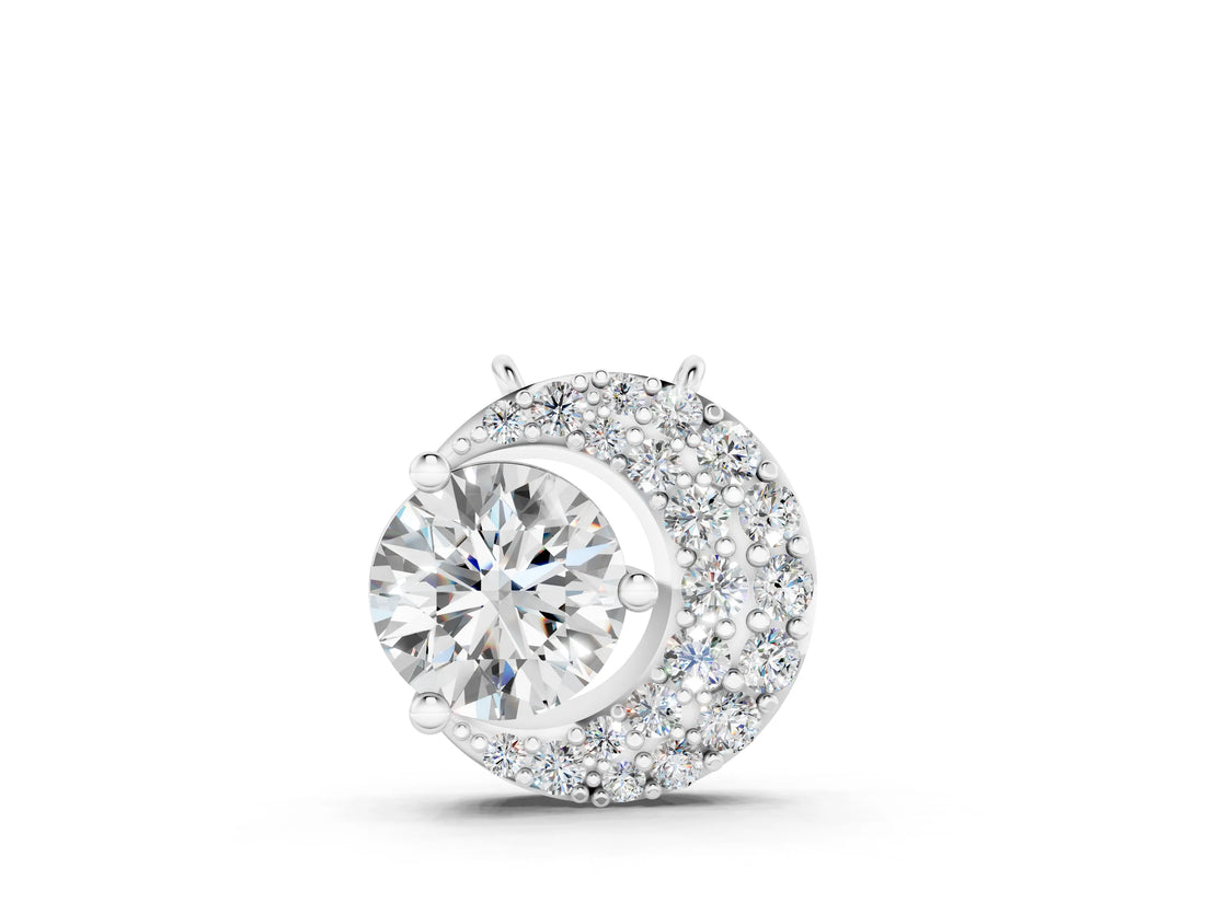 White gold Round Prong-Set Diamond Pavé Pendant_6