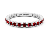 White gold Round Ruby Bezel Set Eternity Band_18