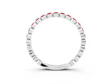 White gold Round Ruby Bezel Set Eternity Band_21