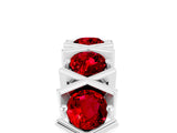 White gold Round Ruby Channel Set Band with X-Prong Detail_11