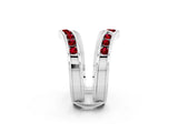 White gold Round Ruby Channel-Set Chevron Band_8